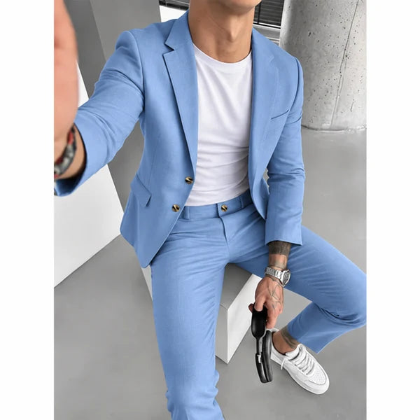 Men’s Stretch Business Suit – Look Sharp, Move Comfortably