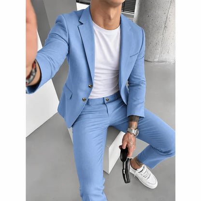 Men’s Stretch Business Suit – Look Sharp, Move Comfortably