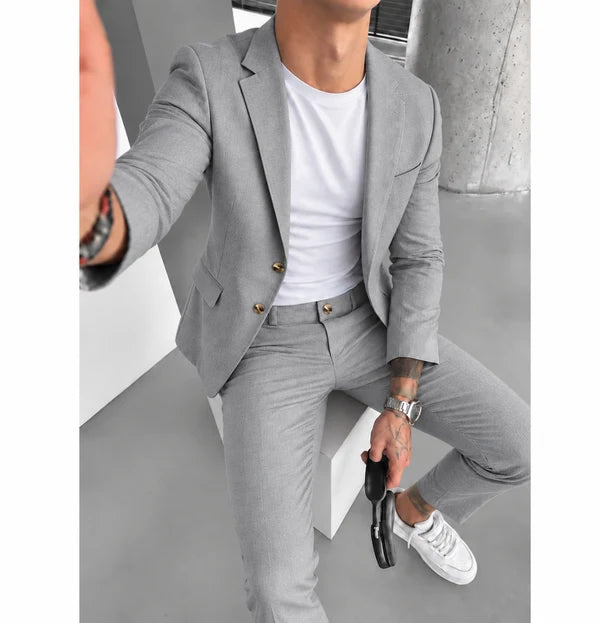 Men’s Stretch Business Suit – Look Sharp, Move Comfortably