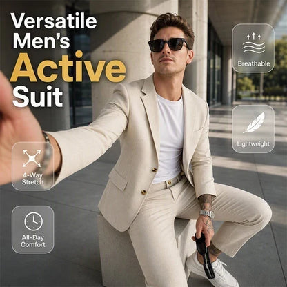 Men’s Stretch Business Suit – Look Sharp, Move Comfortably