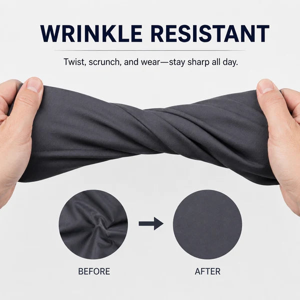 👖🔥Men's All-Day Stretch Dress Pants — No-Iron Comfort for Work, Golf & Everyday Wear