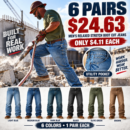 🔥 6 JEANS. 6 DIFFERENT COLORS. JUST $24.63 FOR THE WHOLE PACK.